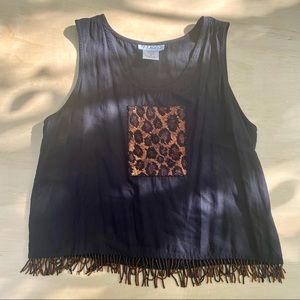 Leopard Beaded Tanktop